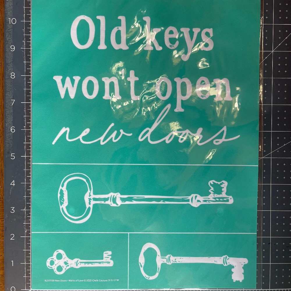 NEW Chalk Couture B Size Transfer - New Doors - B2117139